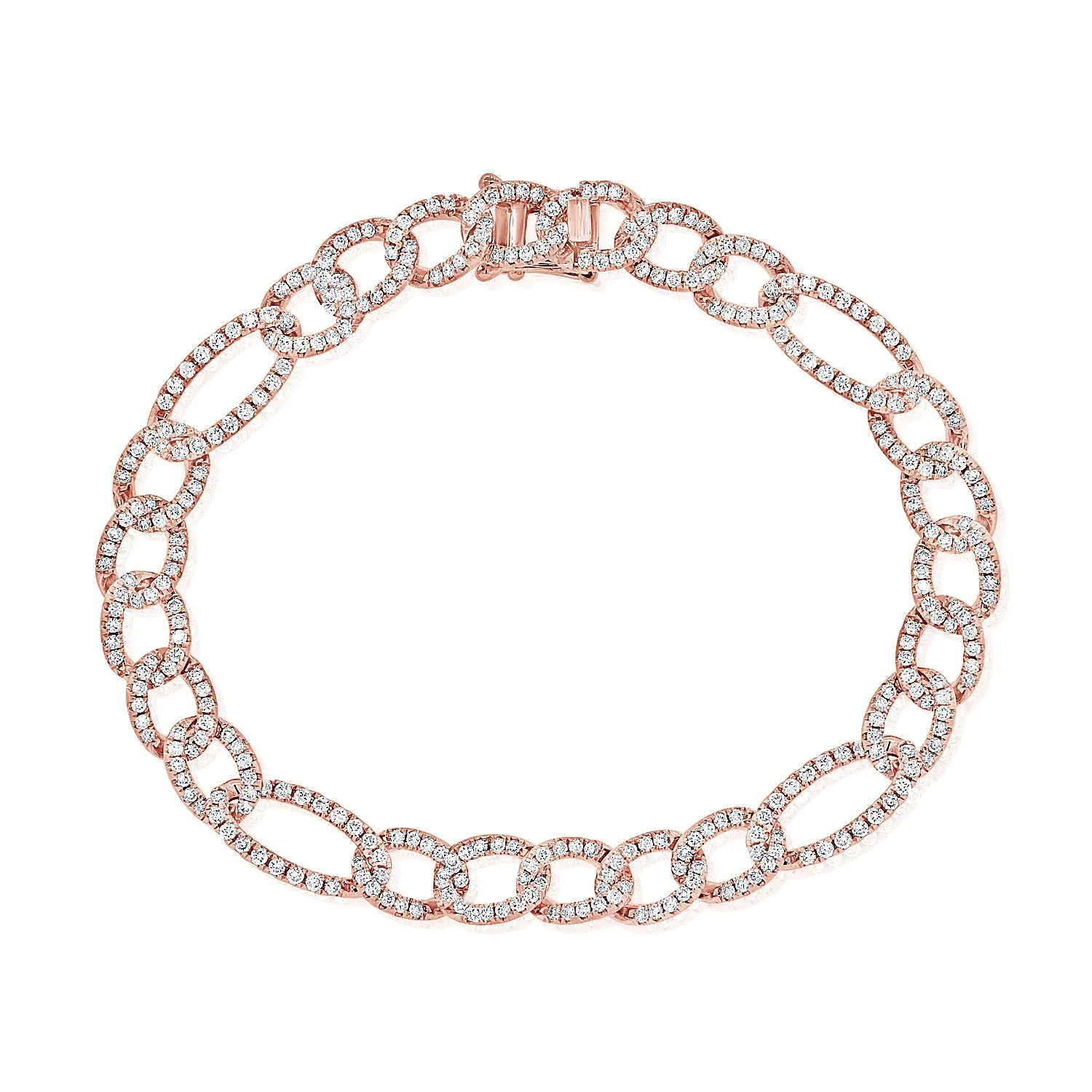 Diamond Figaro Chain Bracelet