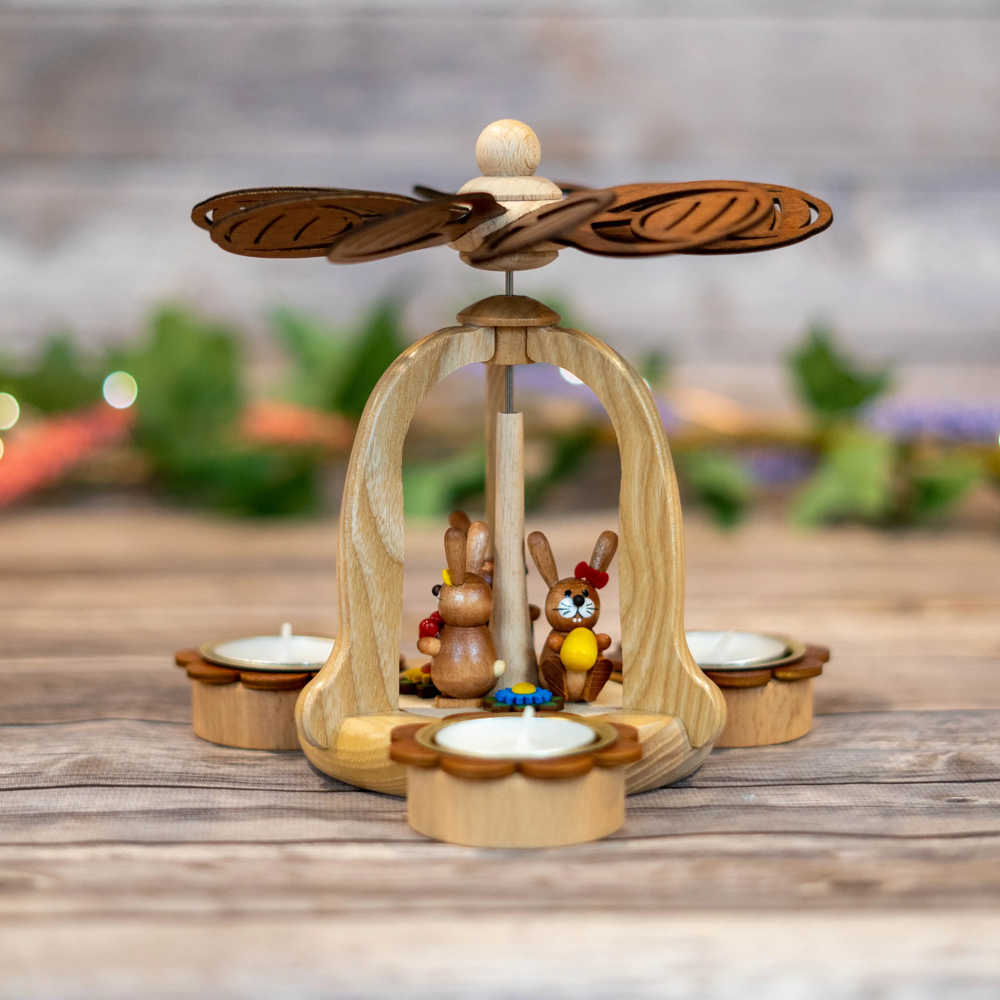 Easter Pyramid with 3 Little Bunny Friends