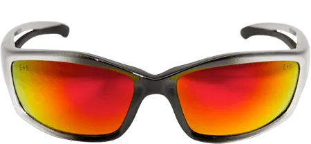 Edge Eyewear Kazbek GSKAP119  Black Frame with Gasket Aqua Precision Red Mirror Lens Glasses