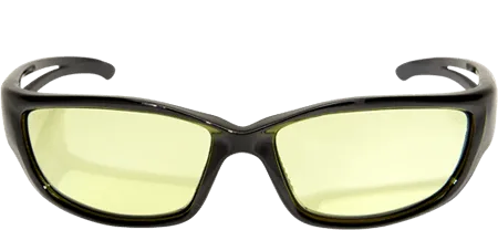 Edge Eyewear Kazbek XL GSK-XL112 Black Frame with Gasket Yellow Lens Glasses