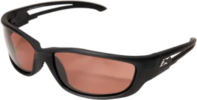 Edge Eyewear Kazbek XL GTSK-XL215 Black Frame with Gasket Polarized Copper Driving Lens