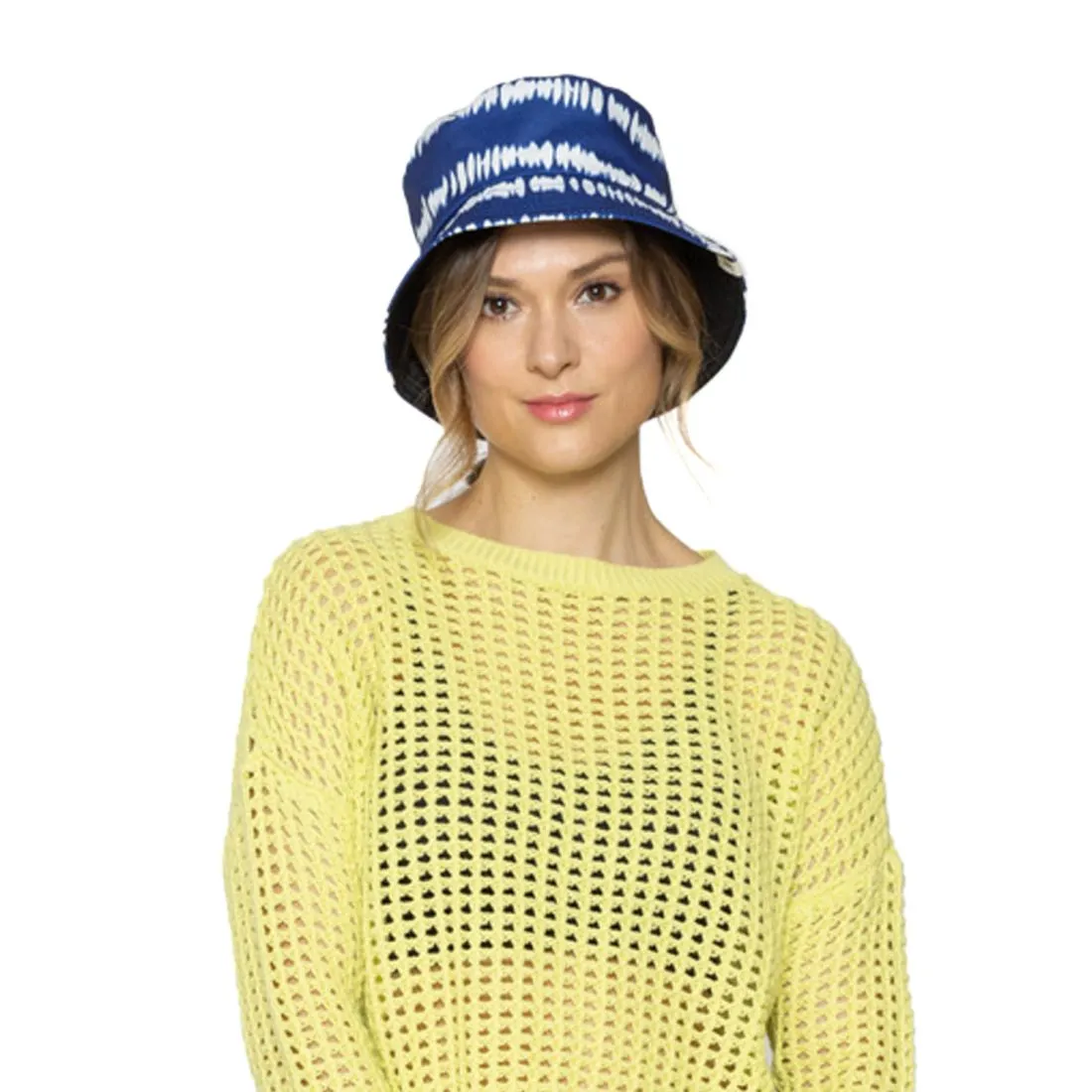 Empire Cove Tie Dye Stripes Bucket Hat Reversible Fisherman Cap Women Men Summer