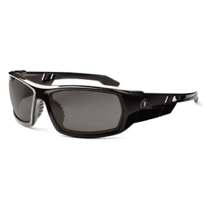 Ergodyne Skullerz Odin-AF Anti-Fog Safety Glasses, Black Frame, Anti-Fog Smoke Lens, 1 Each