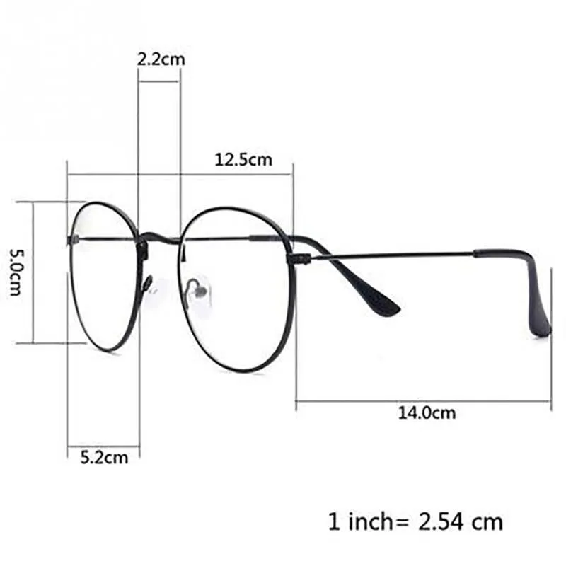 Fashion Classic Gold Metal Frame Round Glasses Women Men Classical Vintage Style Optical Glasses For Reading