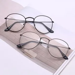 Fashion Classic Gold Metal Frame Round Glasses Women Men Classical Vintage Style Optical Glasses For Reading