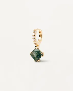 Fuji Moss Agate Single Earring