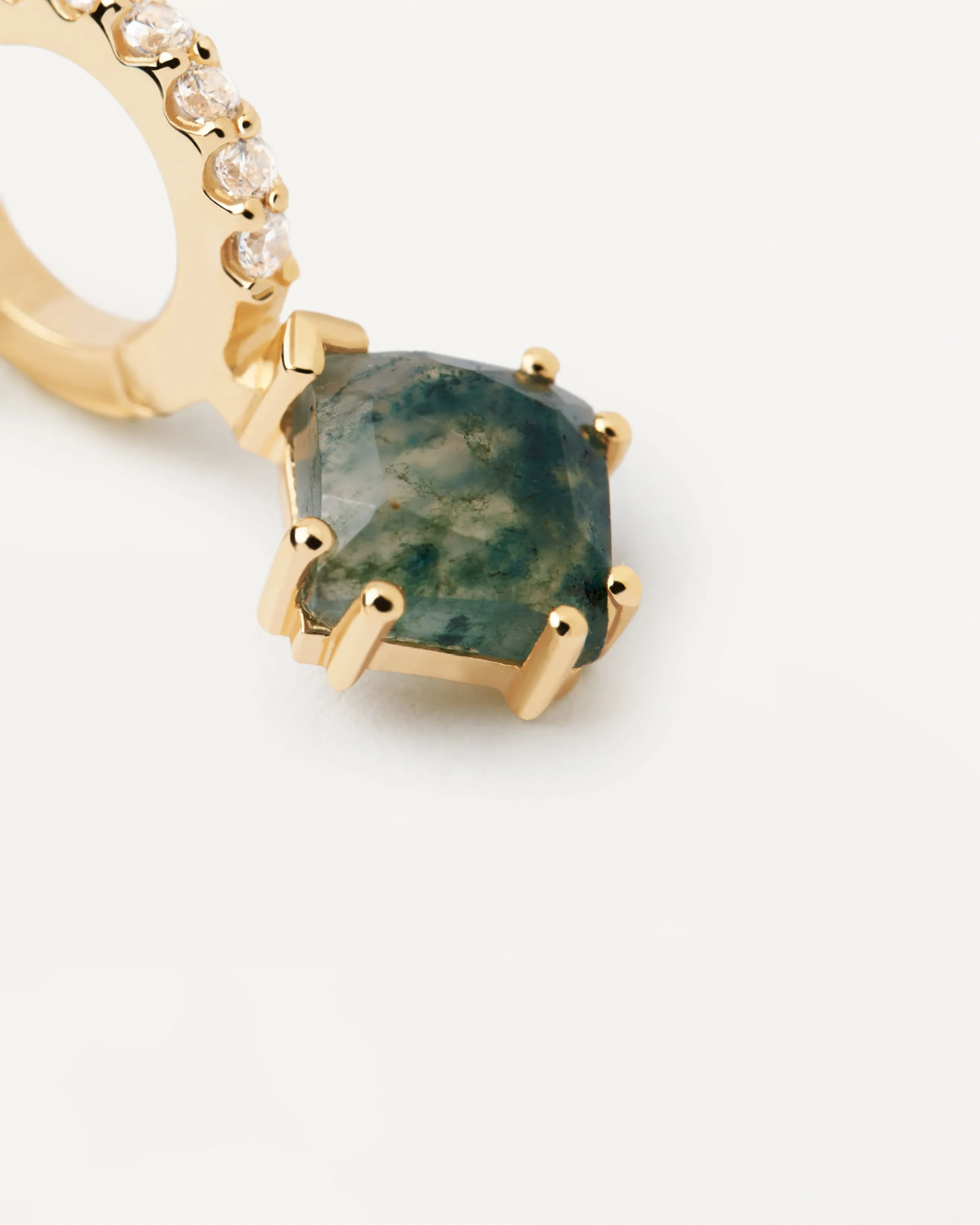 Fuji Moss Agate Single Earring