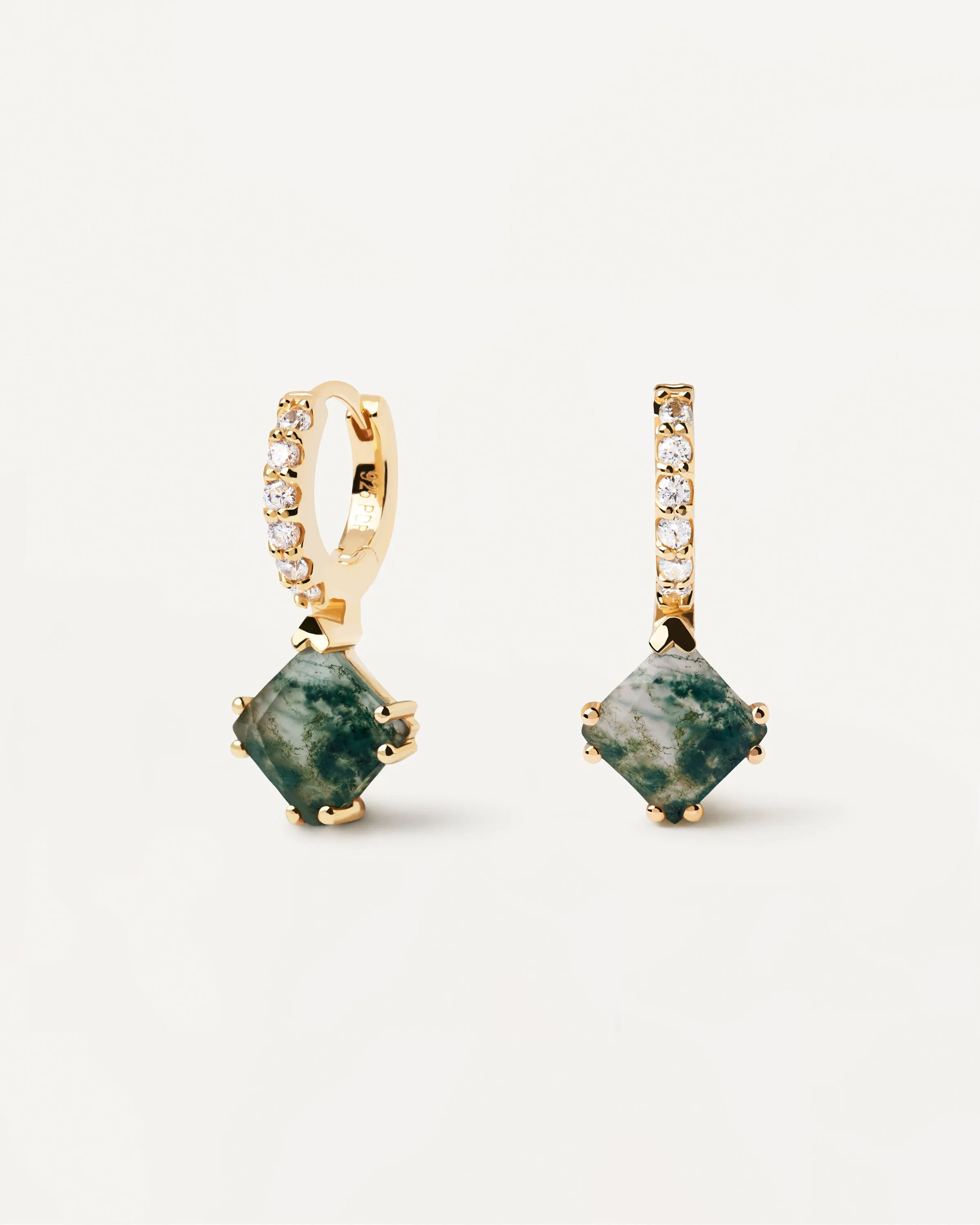 Fuji Moss Agate Single Earring