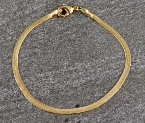 Gold Filled Herringbone Chain Bracelet