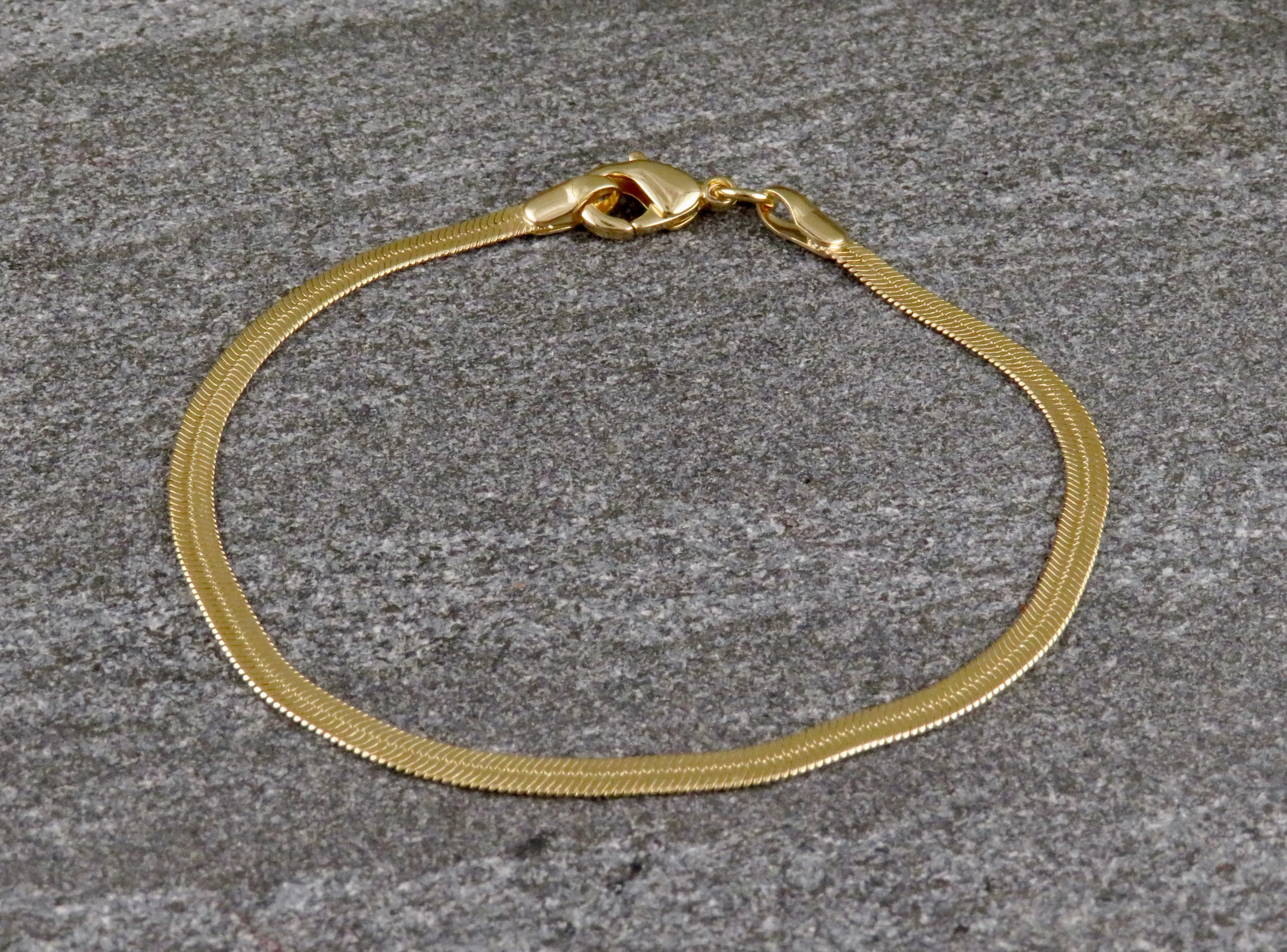 Gold Filled Herringbone Chain Bracelet