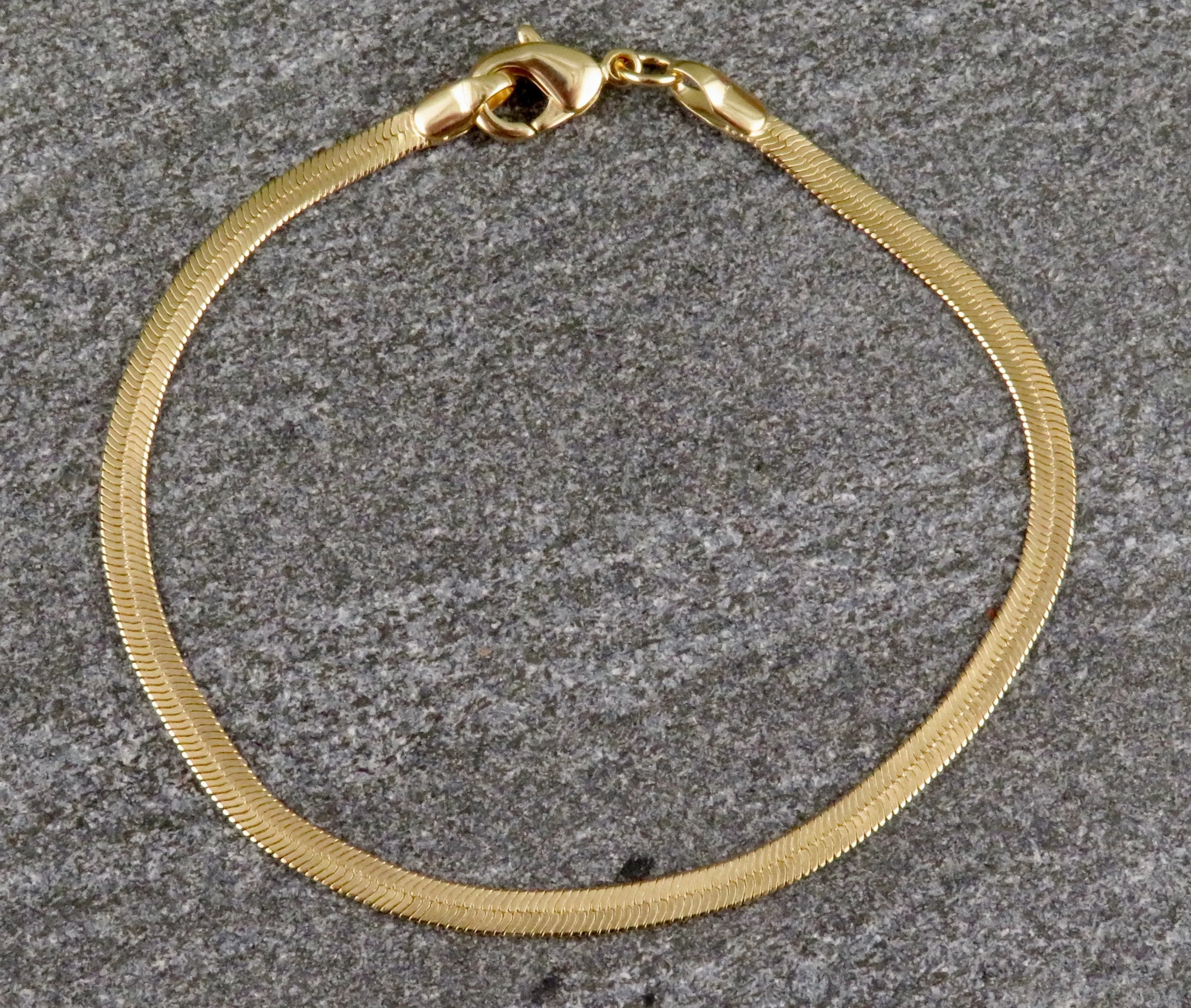 Gold Filled Herringbone Chain Bracelet