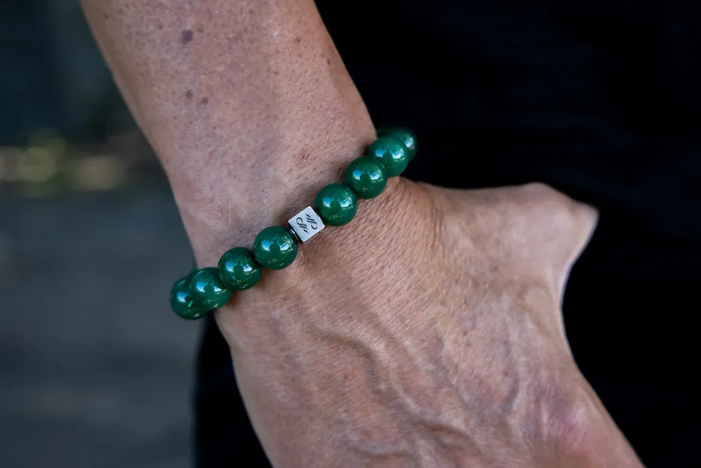 Green Onyx Natural Gemstone Centerpiece Bracelet