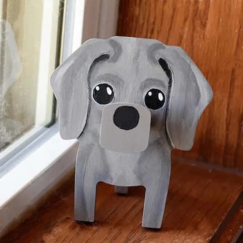 Handmade Glasses Stand Lovely Weimaraner