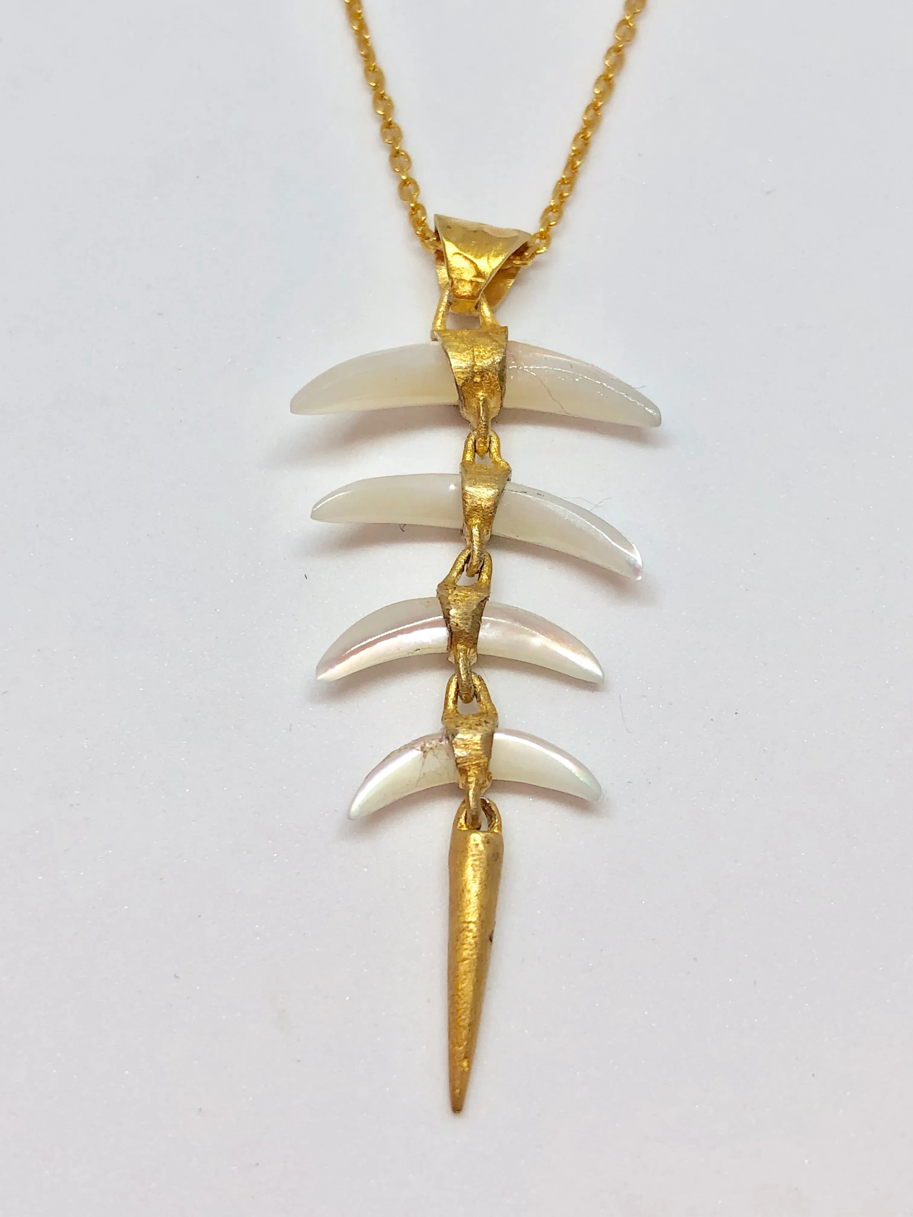 Heather Benjamin 4 Mother of Pearl Shard Necklace
