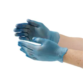 Hygiplas Powder-Free Vinyl Gloves Blue Small (Pack of 100) - CF403-S