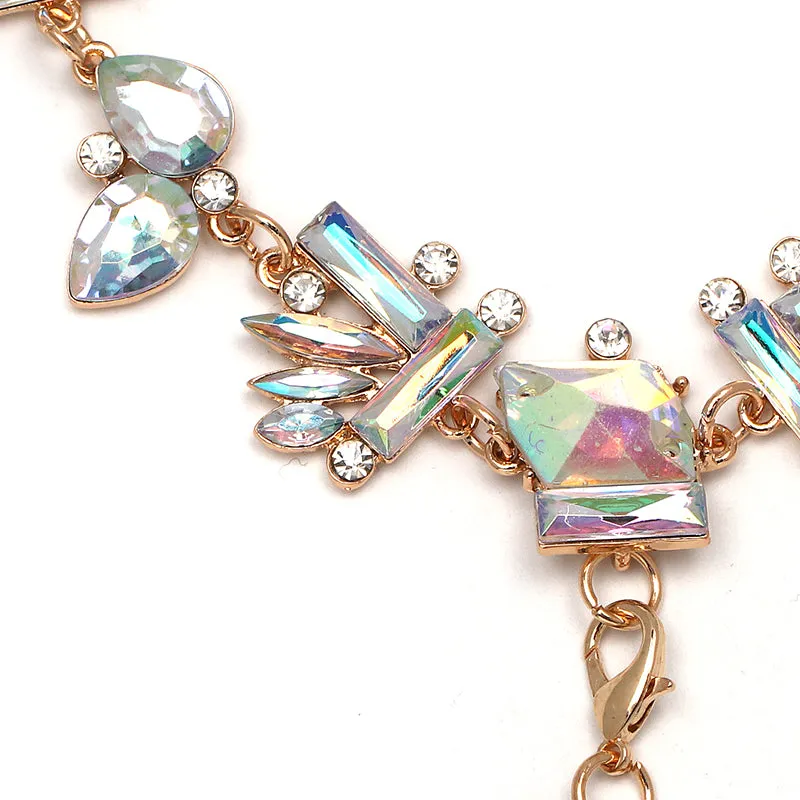 Iridescent Crystal Choker Necklace