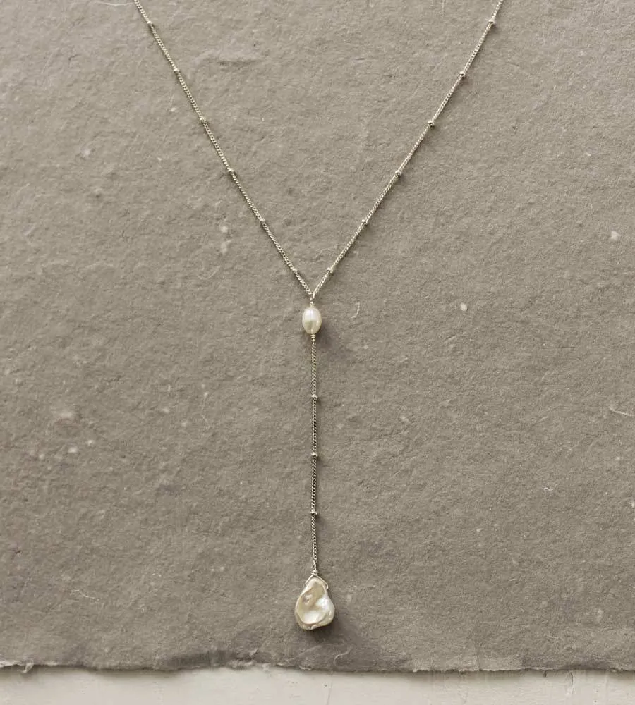 Jasmine Pearl Drop Necklace
