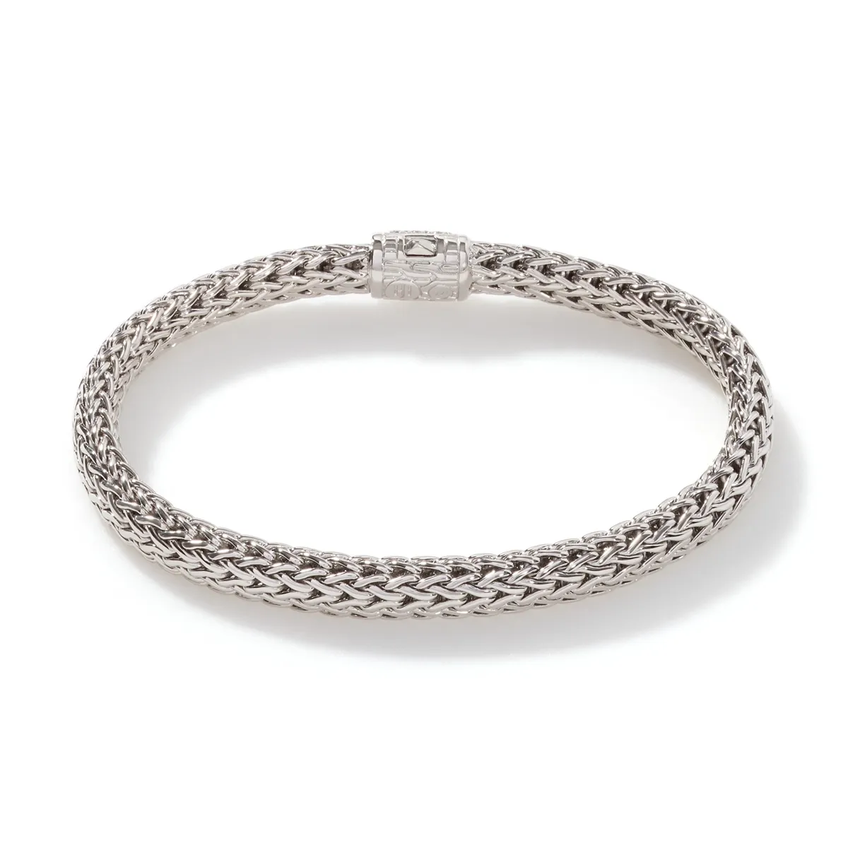 John Hardy Classic Chain Silver Diamond Pave' Small Bracelet