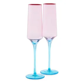 Kip & Co Rose With A Twist Champagne Glass 2P Set