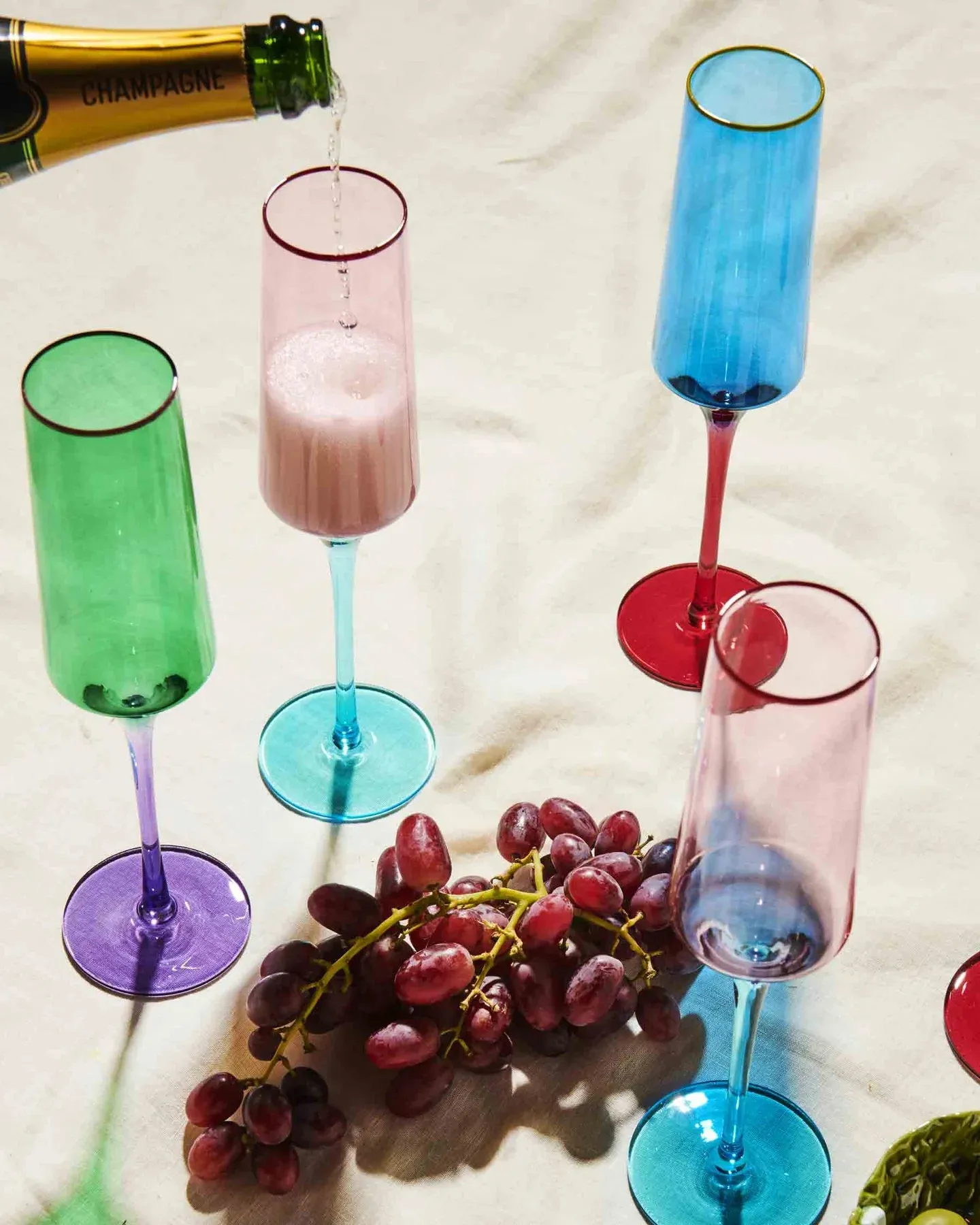 Kip & Co Rose With A Twist Champagne Glass 2P Set