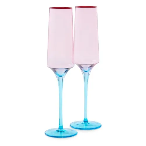 Kip & Co Rose With A Twist Champagne Glass 2P Set