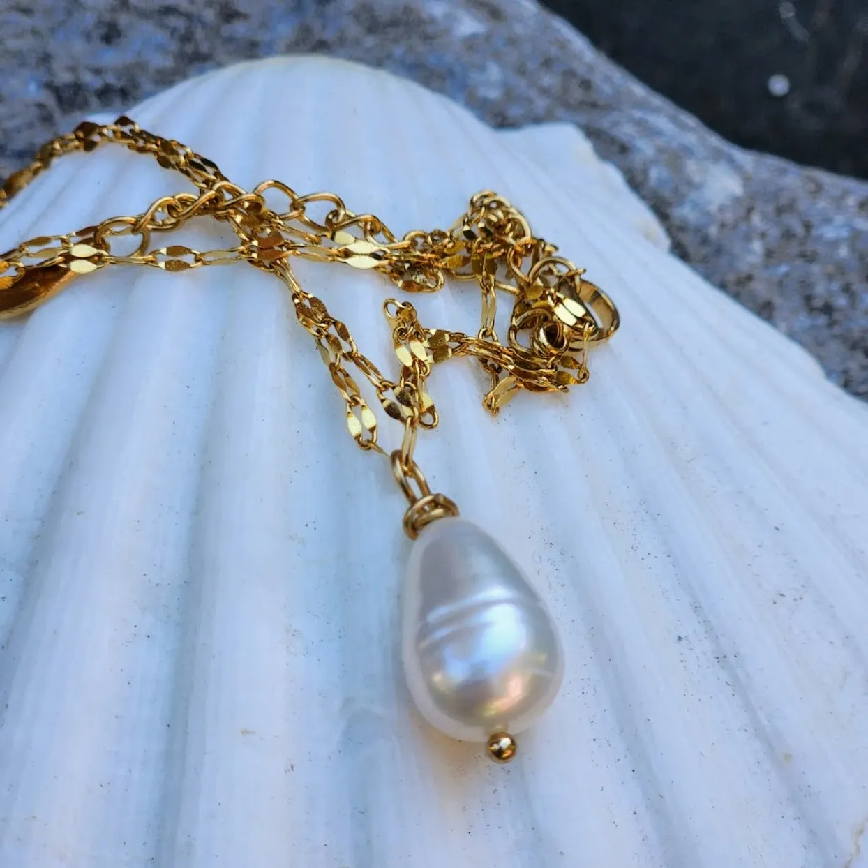 KISS PEARL WATERPROOF 18K NECKLACE