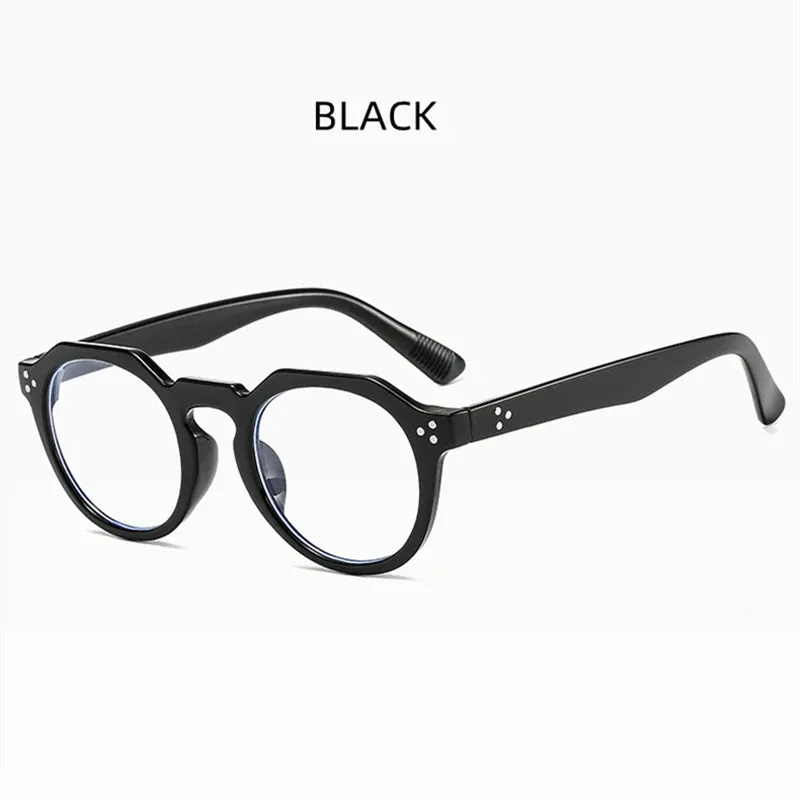 Kocolior Unisex Full Rim Round Acetate Reading Glasses 3395