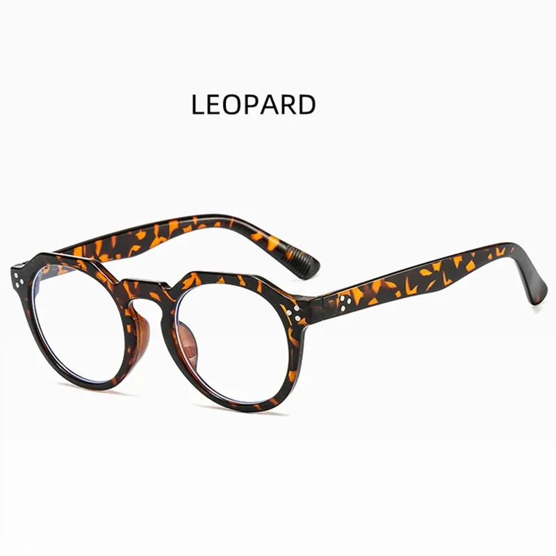 Kocolior Unisex Full Rim Round Acetate Reading Glasses 3395