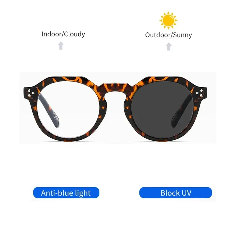 Kocolior Unisex Full Rim Round Acetate Reading Glasses 3395