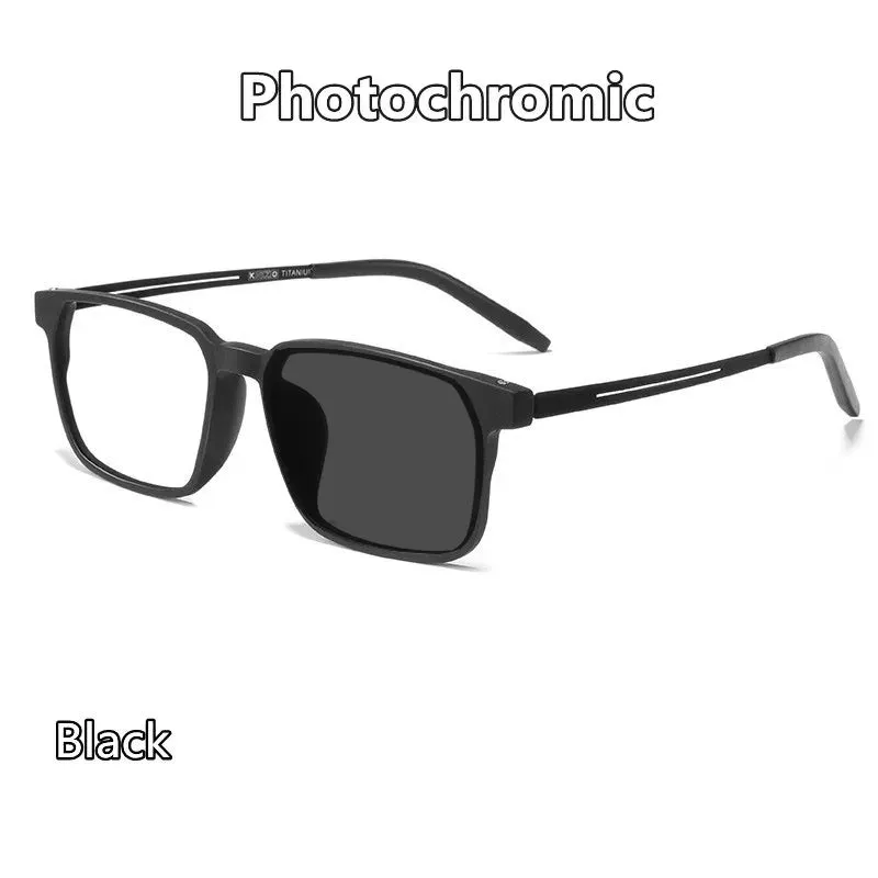 Kocolior Unisex Full Rim Square Tr 90 Titanium Hyperopic Reading Glasses 88781