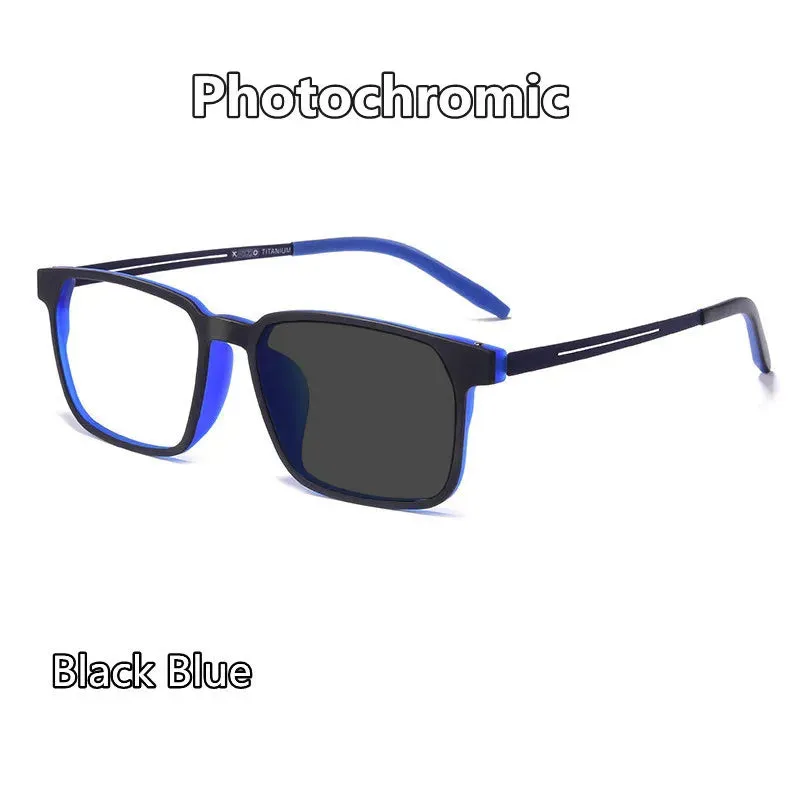 Kocolior Unisex Full Rim Square Tr 90 Titanium Hyperopic Reading Glasses 88781