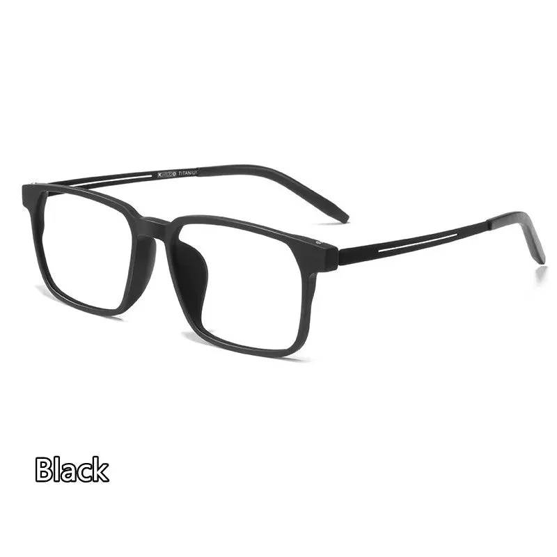 Kocolior Unisex Full Rim Square Tr 90 Titanium Hyperopic Reading Glasses 88781