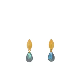 Labradorite Flame Earrings