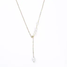 Light Luxury 14K Gold Pearl Collar Necklace for Women by Planderful Collection