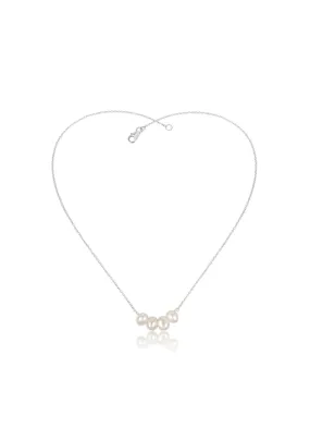 Lola Knight - Poppy - Pearl Necklace - Silver