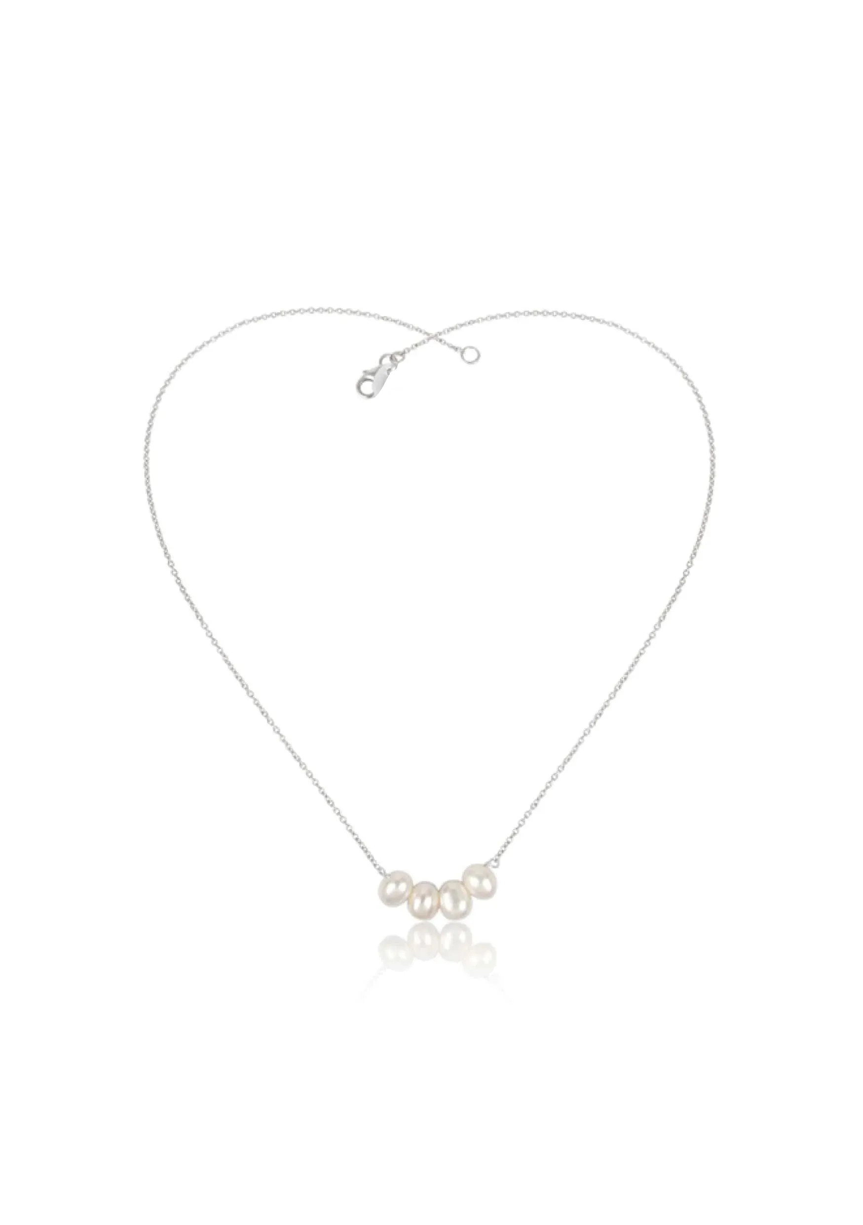 Lola Knight - Poppy - Pearl Necklace - Silver
