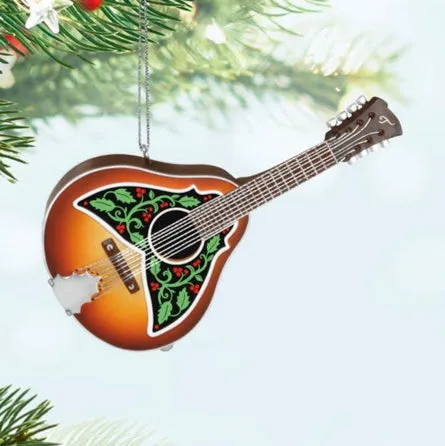 Mini Merry Mandolin Musical Ornament, 1.31"