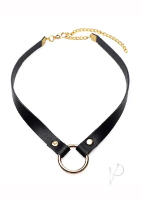 Ms Posh Pet Gold Ring Slim Choker