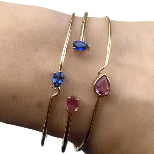 Multi Sapphire Bracelet Stack