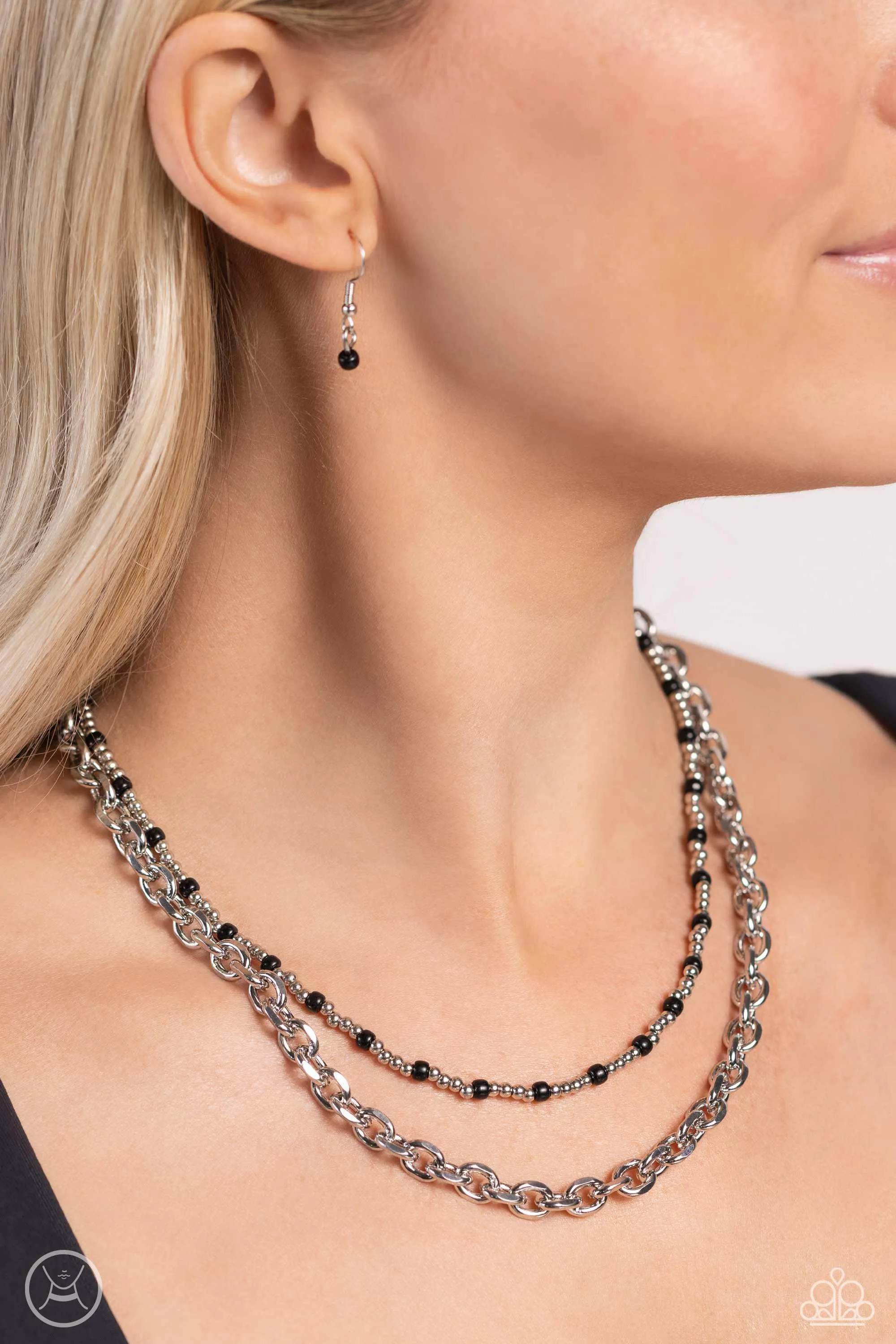 Necklaces A Pop of Color - Black N2310