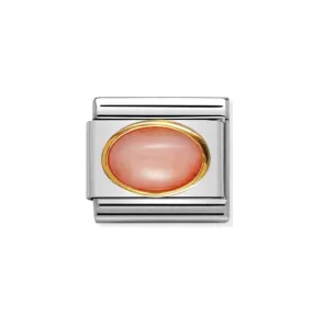 Nomination Composable 030502/10 Pink Coral Classic Oval Hard Stones