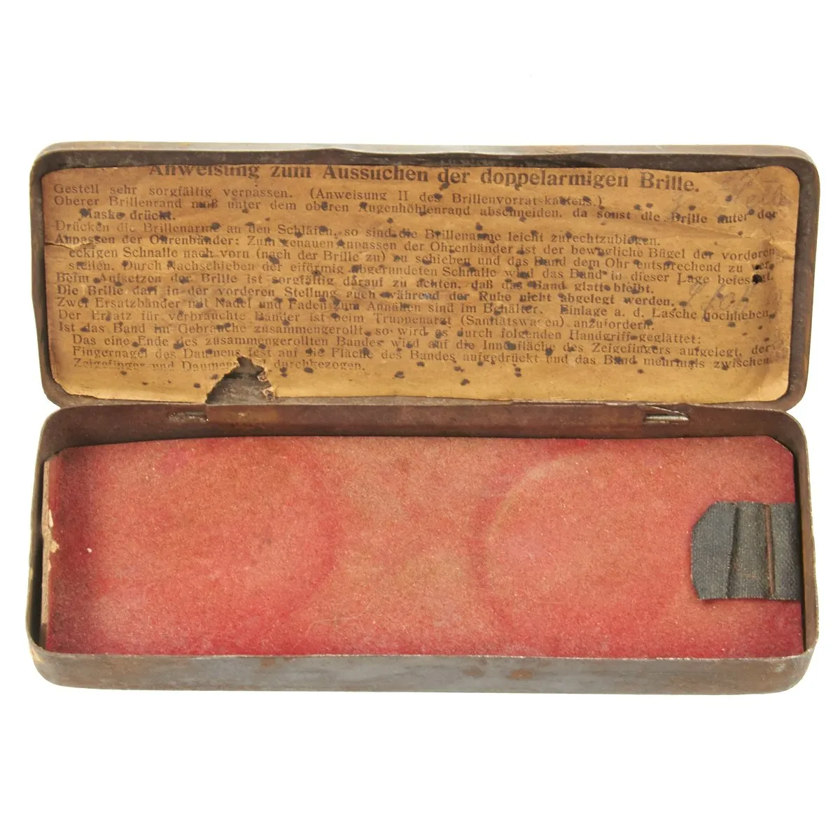 Original German WWI Gas Mask Glasses with Case