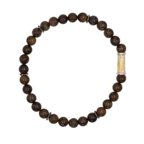 OUR LADY OF GRACE BRACELET - BRONZITE AND SILVER