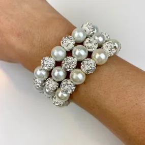 Pearl & Crystal Stretch Bracelet