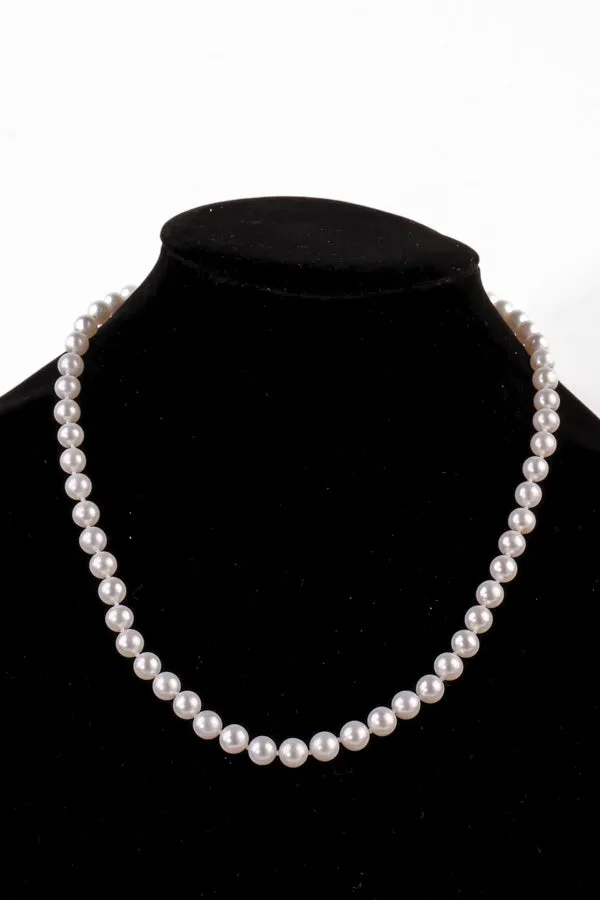 Pearl Necklace - P72-B 7mm 20.75' White