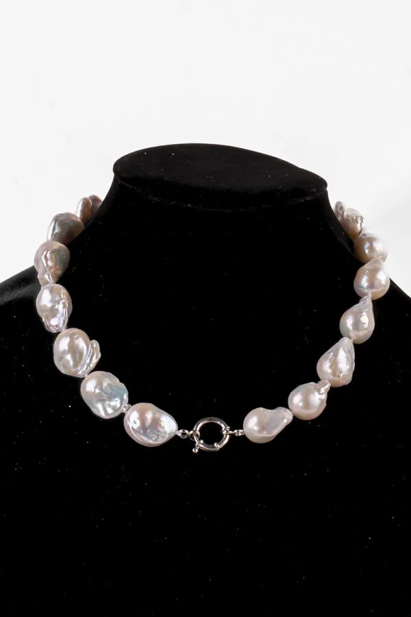 Pearl Necklace - P83 16mm 18.5" Cream