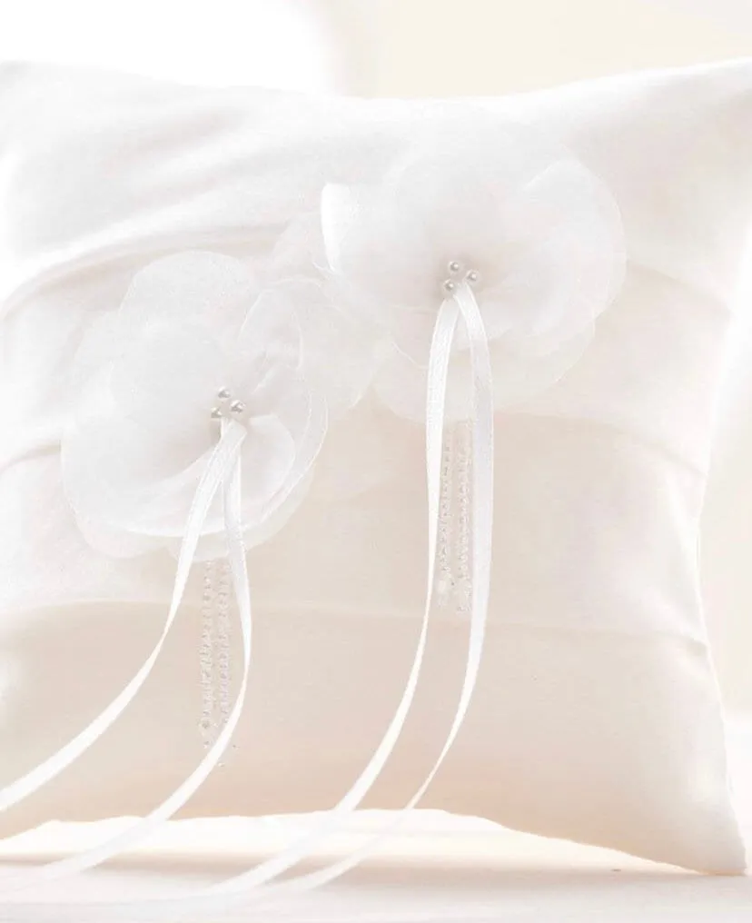 Pearl Ribbon Ring Bearer Cushion