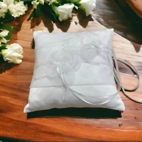 Pearl Ribbon Ring Bearer Cushion