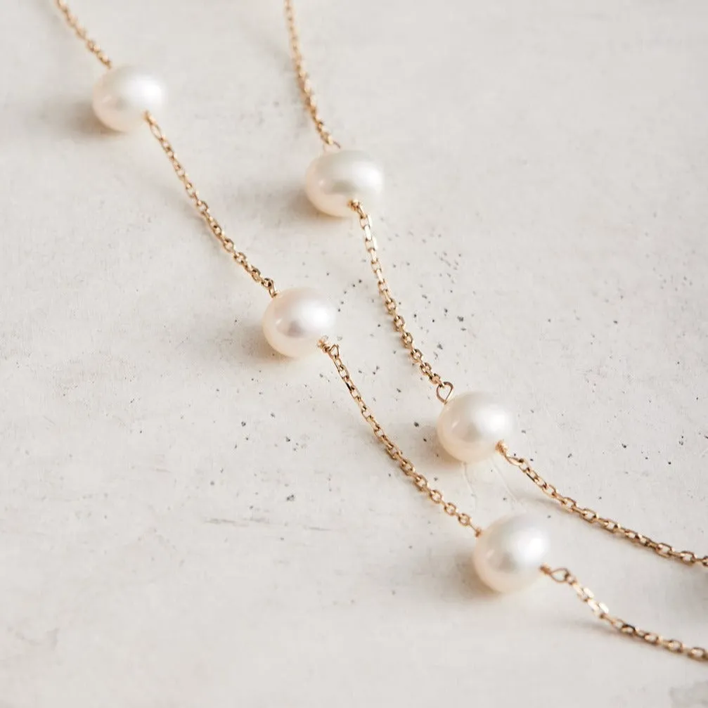 Pearl Station Necklace