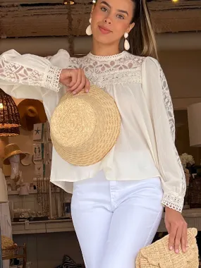 Philippa Cotton & Lace Blouse